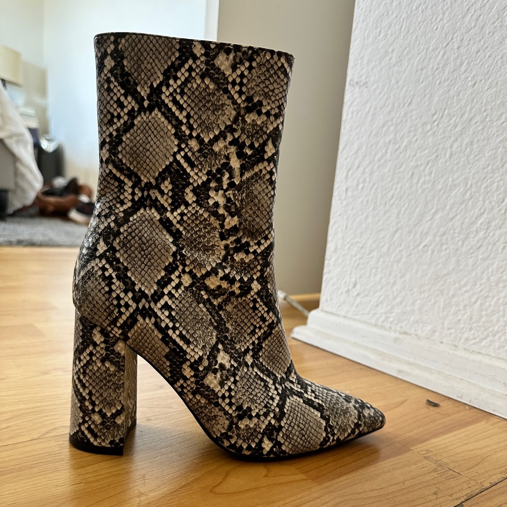 Jeffrey Campbell snake booties